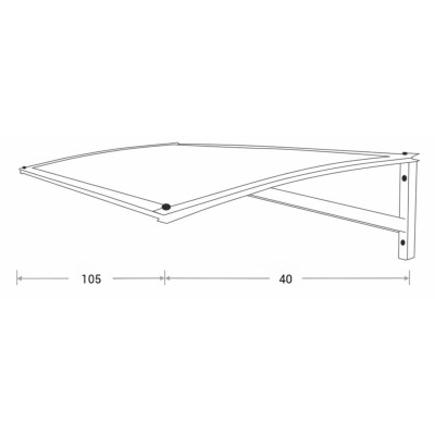 Strieška ARCO pro MINI 105X40 antracit