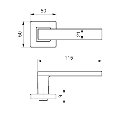 K01 BB kľučka na dvere biela