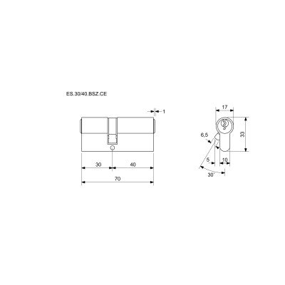 ES.CE EURO secure BSZ vložka  prestupová ES.CE EURO secure BSZ vložka  prestupová