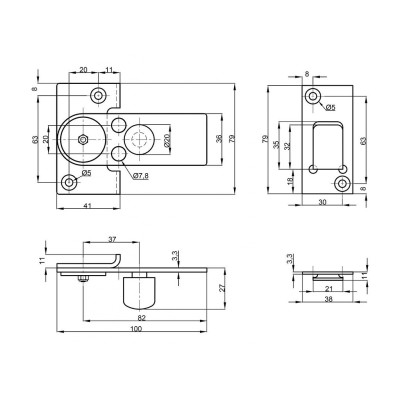 Závora na bránku čierna lak.