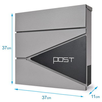 D3696 poštová schránka strieborno / čierna D3696 poštová schránka strieborno / čierna