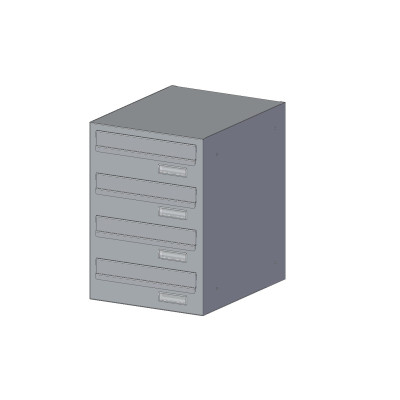 MO 30/4 schránka obojstranná RAL7040 MO 30/4 schránka obojstranná RAL7040