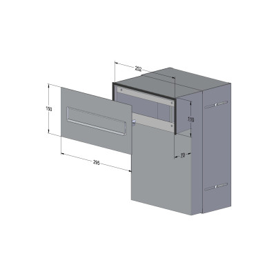 S20 schránka na zamurovanie antracit S20 schránka na zamurovanie antracit