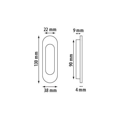 úchytka ovál chróm úchytka ovál chróm