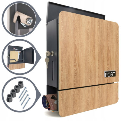 S3693 Poštová schránka Antracit + Imitácia dreva S3693 Poštová schránka Antracit + Imitácia dreva