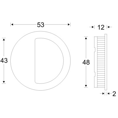 úchytka okrúhla satén brúsený