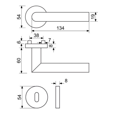 RK.L-FORM.BB.MD kľučka na dvere