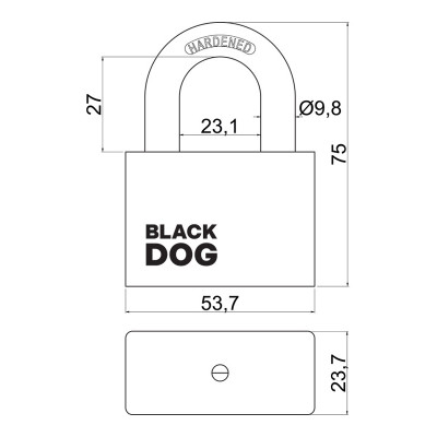 RV.BLACKDOG.50 visiaci zámok RV.BLACKDOG.50 visiaci zámok