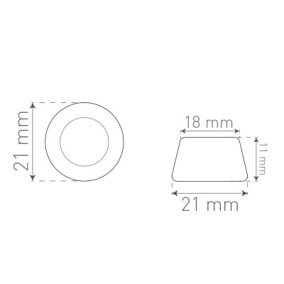 Zadrževalnik vrat samolepilna prozorna OB22PR