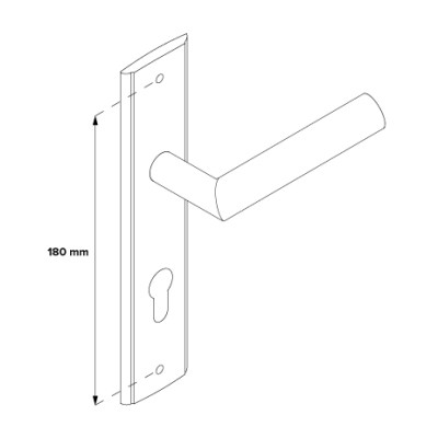 MIRO notranje ključavnice za vhodna vrata, levo obračanje, 72 mm, VMINL