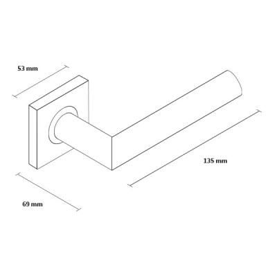 Nova ključka za vrata črna NOVKCZ