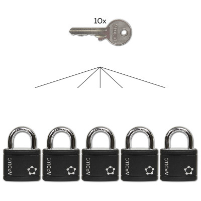 RV.APOLLO.35.SET5.CRN - komplet 5 visečih kljuk za vrata RV.APOLLO.35.SET5.CRN - komplet 5 visečih kljuk za vrata