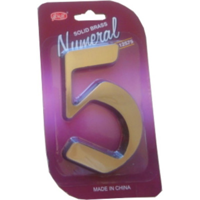 Číslo fasádne " 5 " bronz 125mm Číslo fasádne " 5 " bronz 125mm