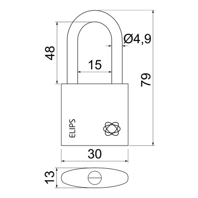 RV.ELIPS.30.PL.SU1 - viseči ključavnica SU