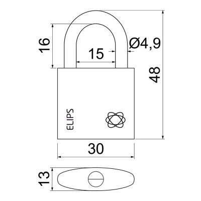 RV.ELIPS.30.SU1 Viseči ključavnica SU