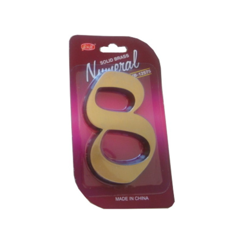 Číslo fasádne " 8 " bronz 125mm Číslo fasádne " 8 " bronz 125mm
