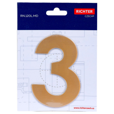 RN.120L.3.MD številka "3" 120 mm baker