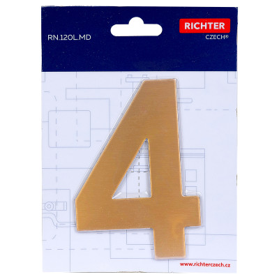 RN.120L.4.MD številka "4" 120 mm baker