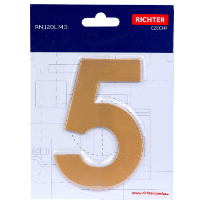 RN.120L.5.MD številka "5" 120 mm baker