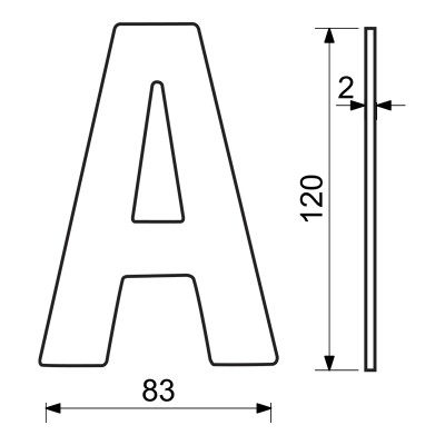 RN.120L.A.MD številka "A" 120 mm baker