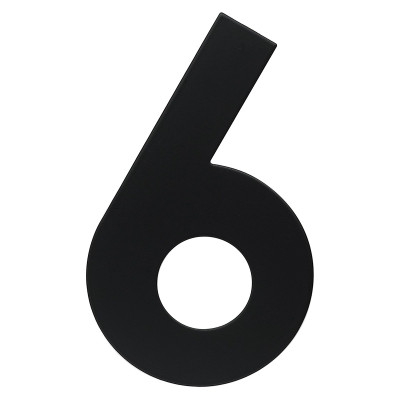 RN.120L.6.CE številka "6" 120 mm mat črna RN.120L.6.CE številka "6" 120 mm mat črna