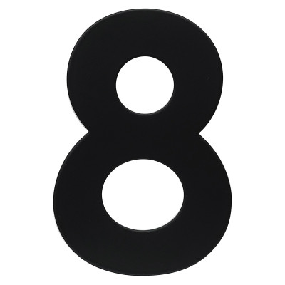 RN.120L.8.CE številka "8" 120mm mat črne barve RN.120L.8.CE številka "8" 120mm mat črne barve