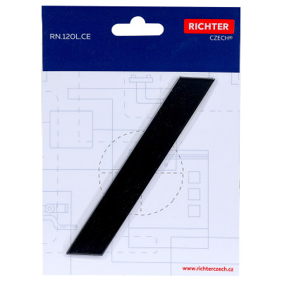 RN.120L./.CE številka "/" 120 mm mat črna