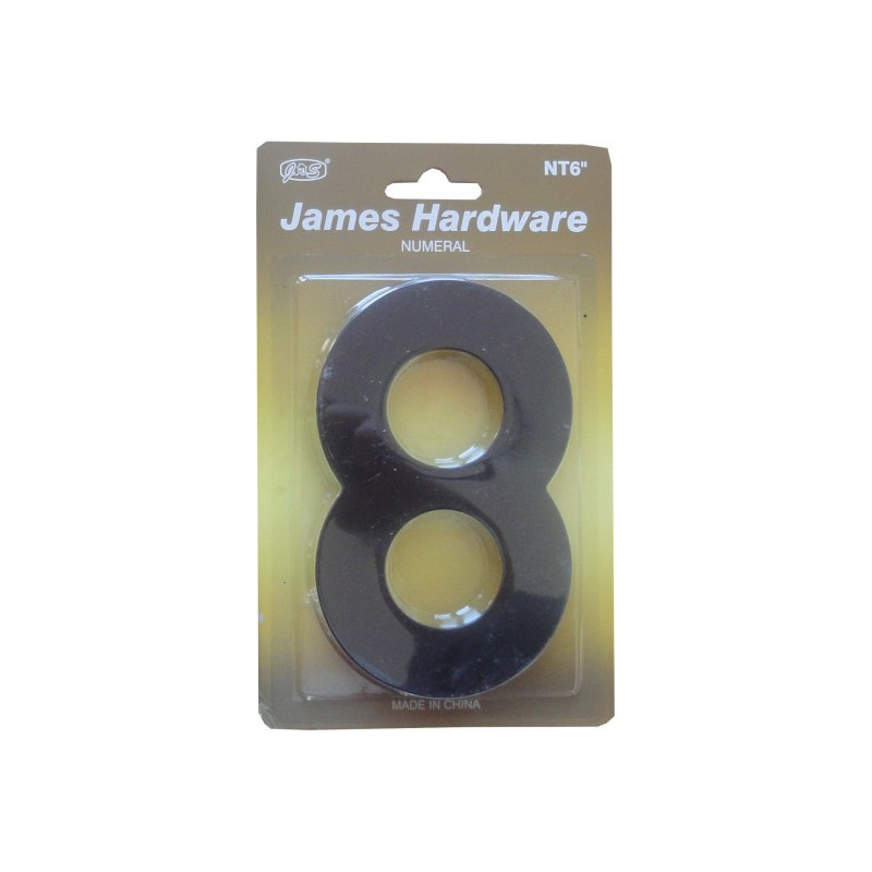 Číslica "8" fasádna 152mm čierna matná Číslica "8" fasádna 152mm čierna matná
