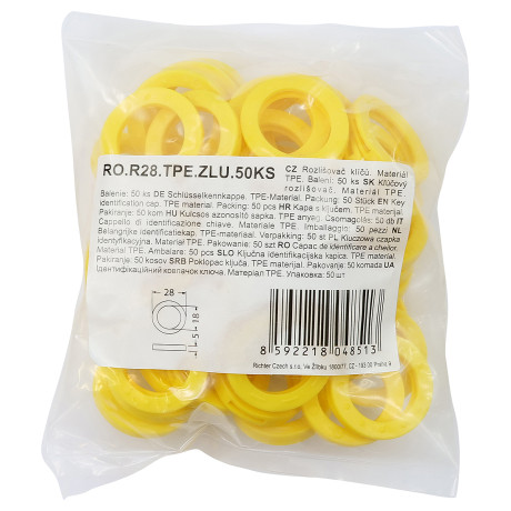 RO.R28.TPE.ZLU.50KS je rozlišovač ključov v našem e-shopu. Překlad tohoto produktu do slovinštiny je "Ločilec ključev".