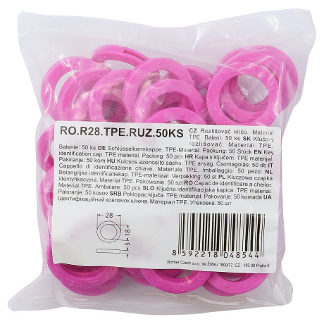 RO.R28.TPE.RUZ.50KS je rozlišovač ključů.