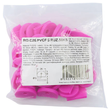 RO.C26.PVCFG.RUZ.50KS je v slovinščini "ločilec ključev".