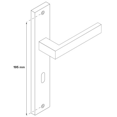 Nerjavna kljuka Topaz s dolgim ščitom.