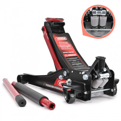 Hidravlično nizkoprofilno dvigalo s dvojnimi batnimi črpalkami 3T D8465.