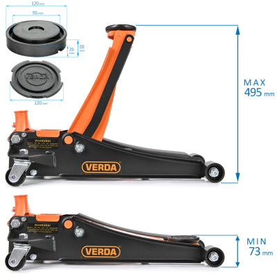 Hidravlično nizkopotezno dvigalo s dvojnimi batnimi črpalkami 3T D8013