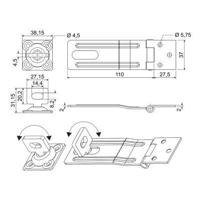 Petel RG.12.110.CRN z vrtljivim očesom