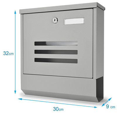 NELA poštni nabiralnik srebrna