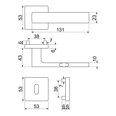 RK.C26.MODENA.BB.NIMAT kljuka za vrata