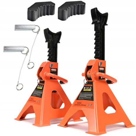 D2445 podporna jekla pod avto 3T z dodatno zavoro