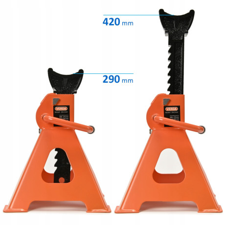 D2445 podporna jekla pod avto 3T z dodatno zavoro