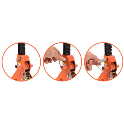 D2445 podporna jekla pod avto 3T z dodatno zavoro