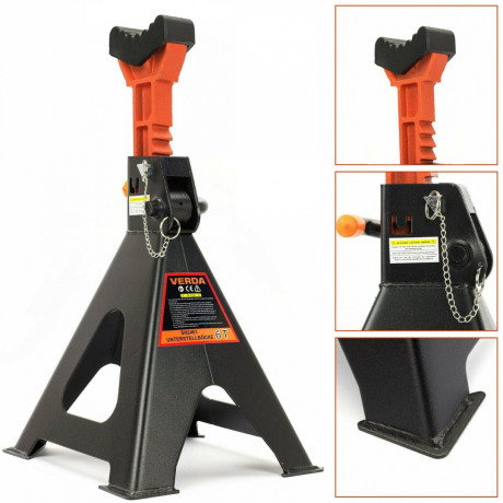 D2462 podporna noga pod auto 6T s dodatnim varnostnim zatičem