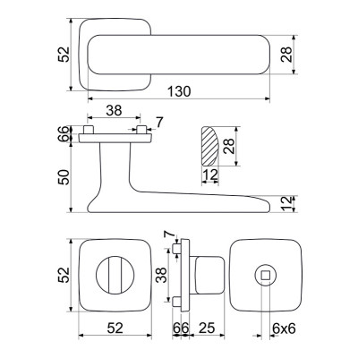 RK.C6.STROMBOLI.WC.CE kljuka za vrata