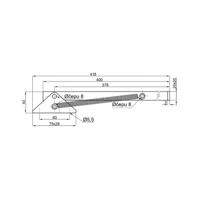 Držalo za vrata 400mm belo