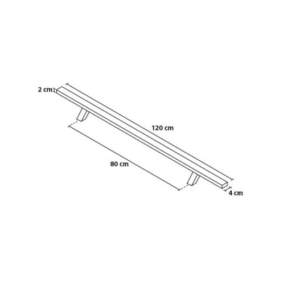 Kvadratno posneto držalo 120/80