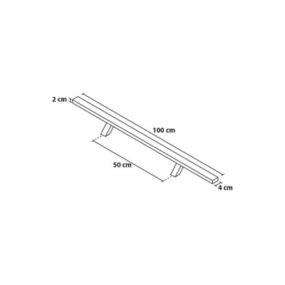 Kvadratno posneto držalo 100/50
