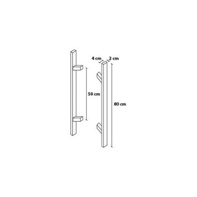 Obojestransko posneto kvadratno držalo 80/50