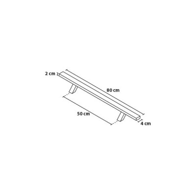 Kvadratno posneto držalo 80/50