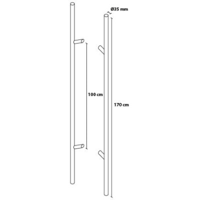 Obojestransko posneto okroglo držalo 170/100