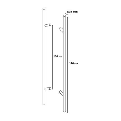 Obojestransko posneto okroglo držalo 150/100