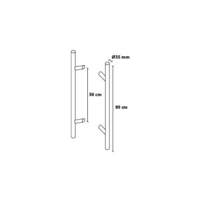 Obojestransko posneto okroglo držalo 80/50